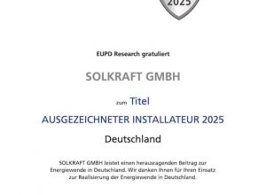 A4_EUPD Research Awarded Installer_SOLKRAFT GMBH_2025 2